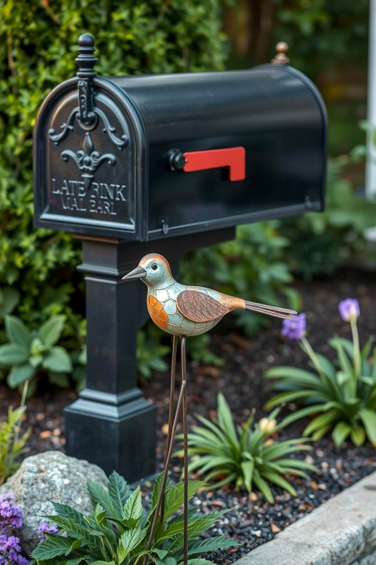 Whimsical Garden Art - 24 Mailbox Landscaping Ideas