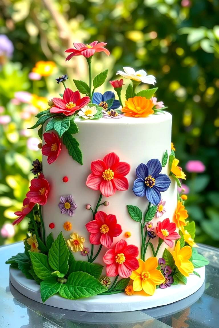 Whimsical Garden - 24 Small Wedding Cake Ideas
