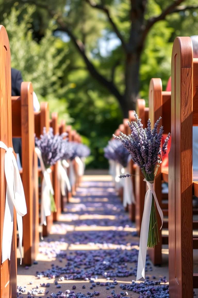 Whimsical Lavender Aisle Decor - 24 Lavender Wedding Ideas