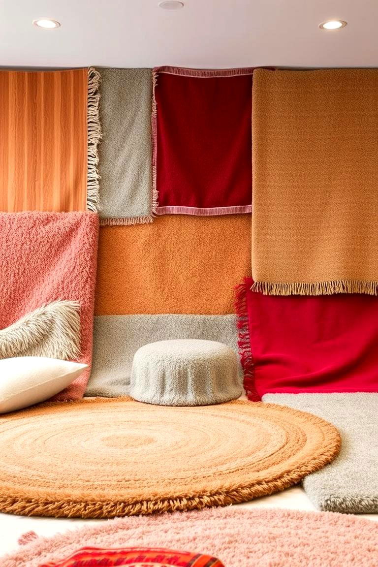 Whimsical Layered Rugs - 24 Colorful Boho Bedroom Ideas