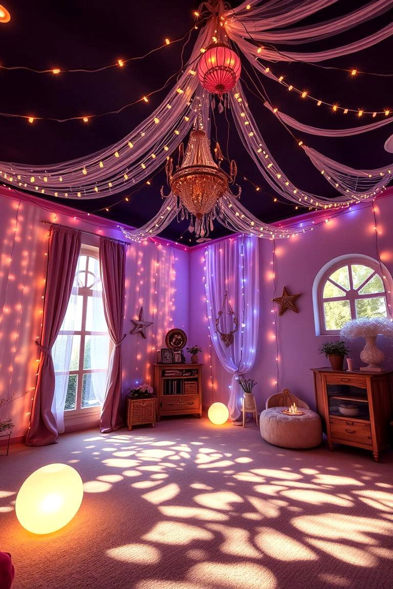 Whimsical Lighting Accents - 24 Boho Toddler Room Ideas