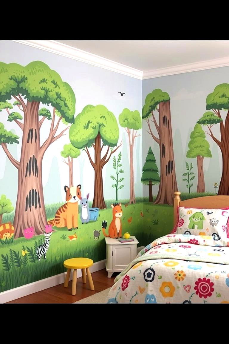 Whimsical Mural Magic - 24 Kids Room Paint Ideas