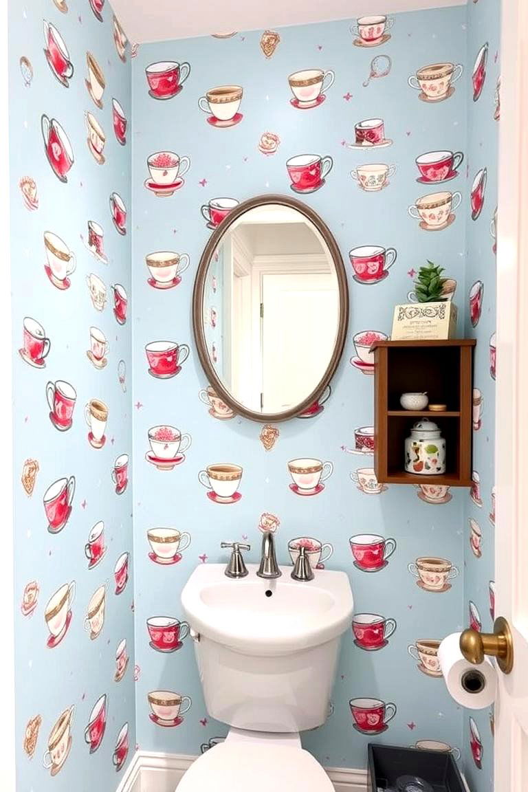 Whimsical Novelty Prints - 24 Powder Room Wallpaper Ideas