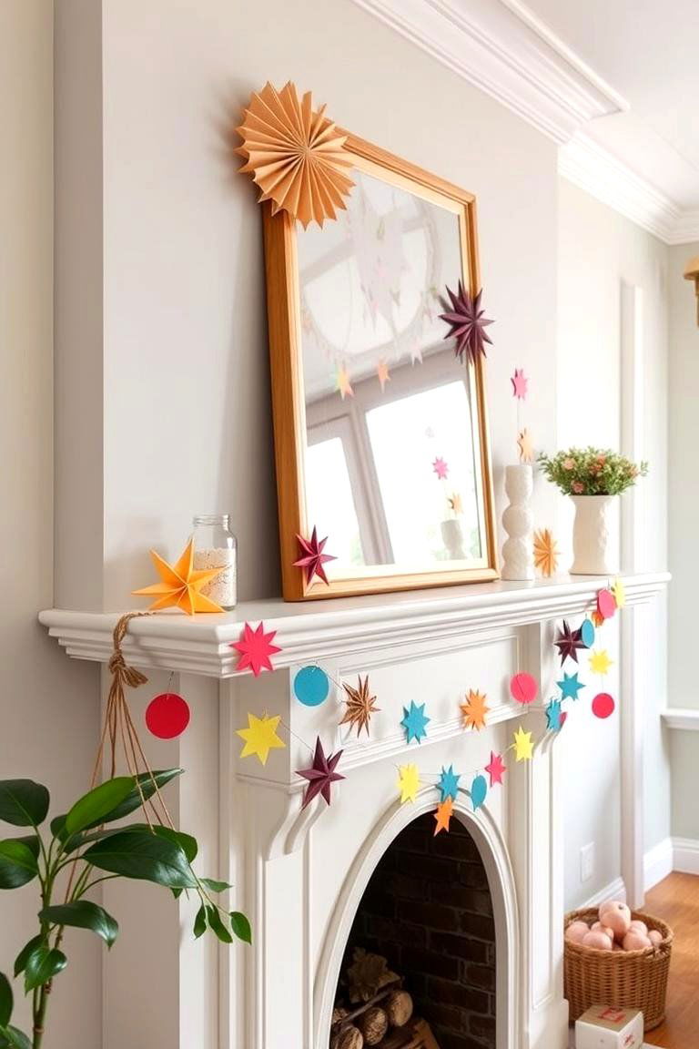 Whimsical Paper Garland - 24 Mantel Garland Ideas