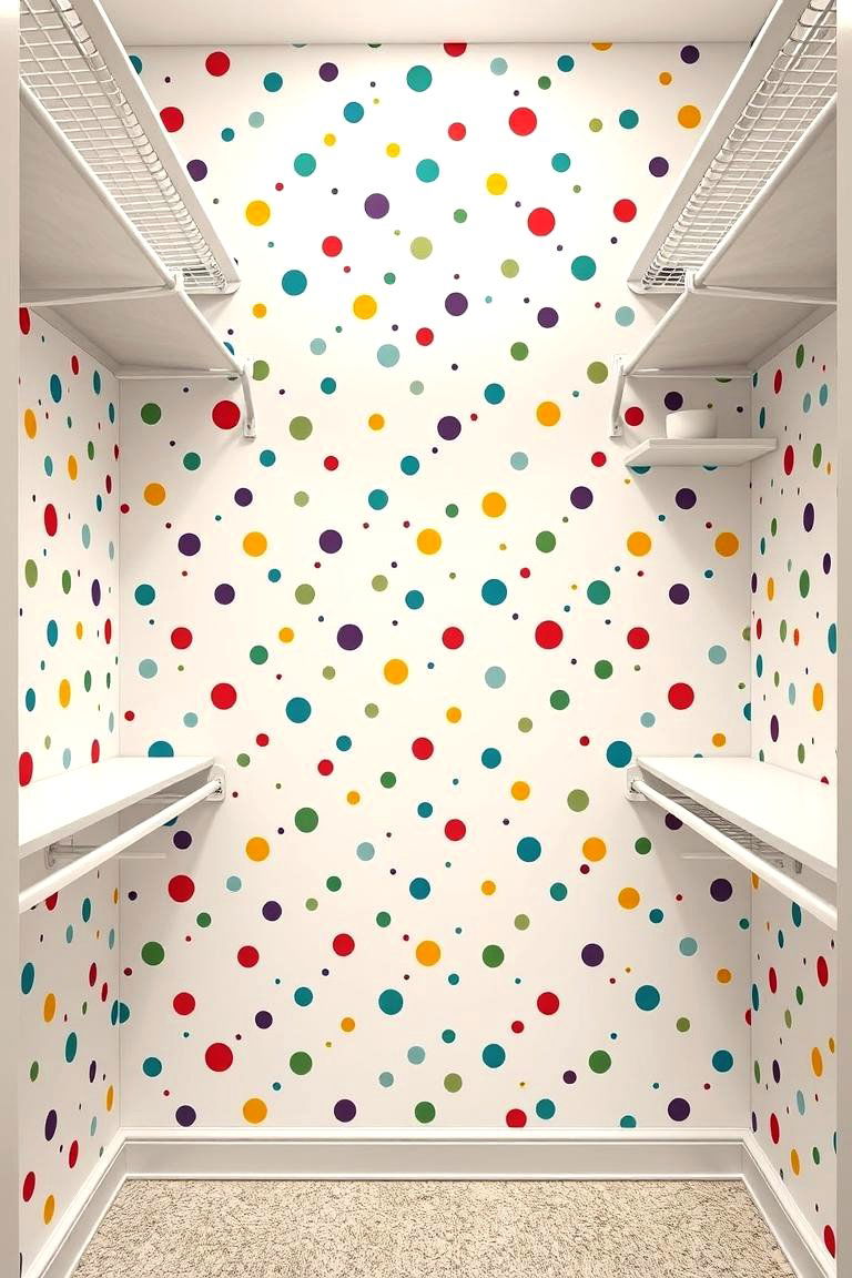 Whimsical Polka Dots - 24 Closet Wallpaper Ideas