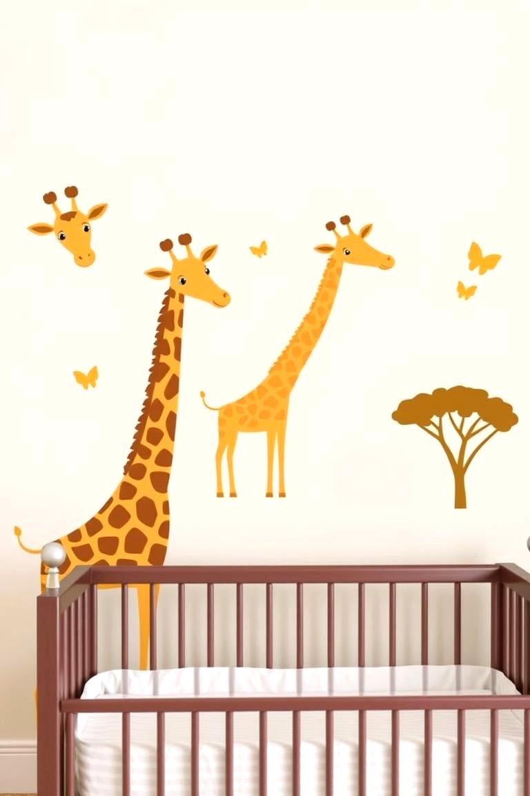 Whimsical Safari Wall Decals - 24 Giraffe Nursery Ideas