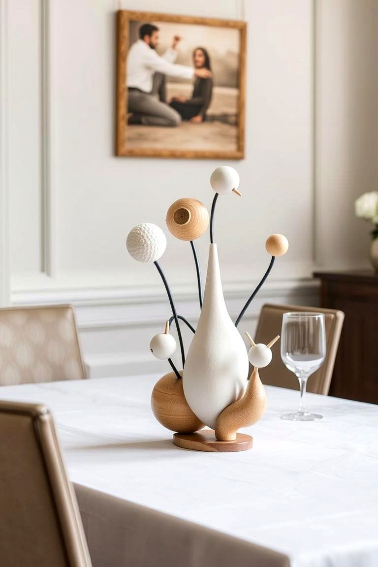Whimsical Sculpture Accent - 24 Dining Room Table Decor Ideas