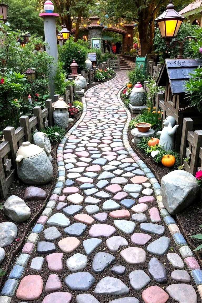Whimsical Storybook Path - 24 Cobble Stone Walkway Ideas