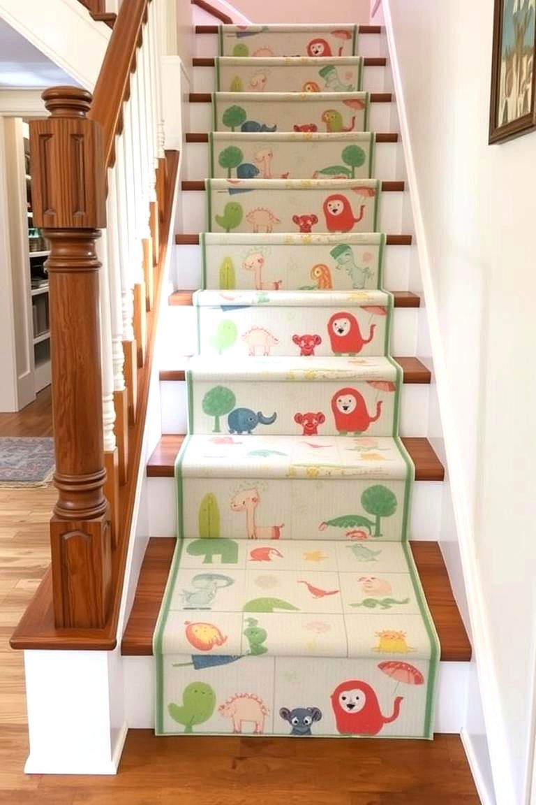 Whimsical Storybook Runner - 24 Stair Runner Ideas