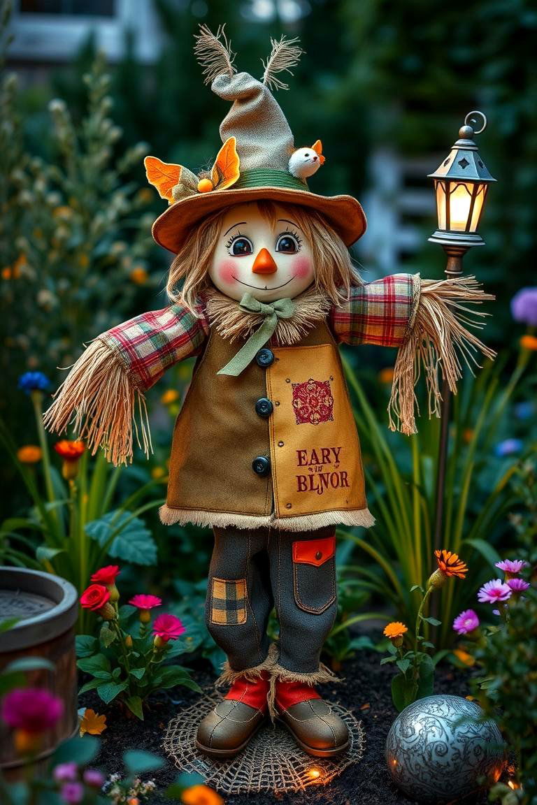 Whimsical Storybook Scarecrow - 24 Garden Scarecrow Ideas
