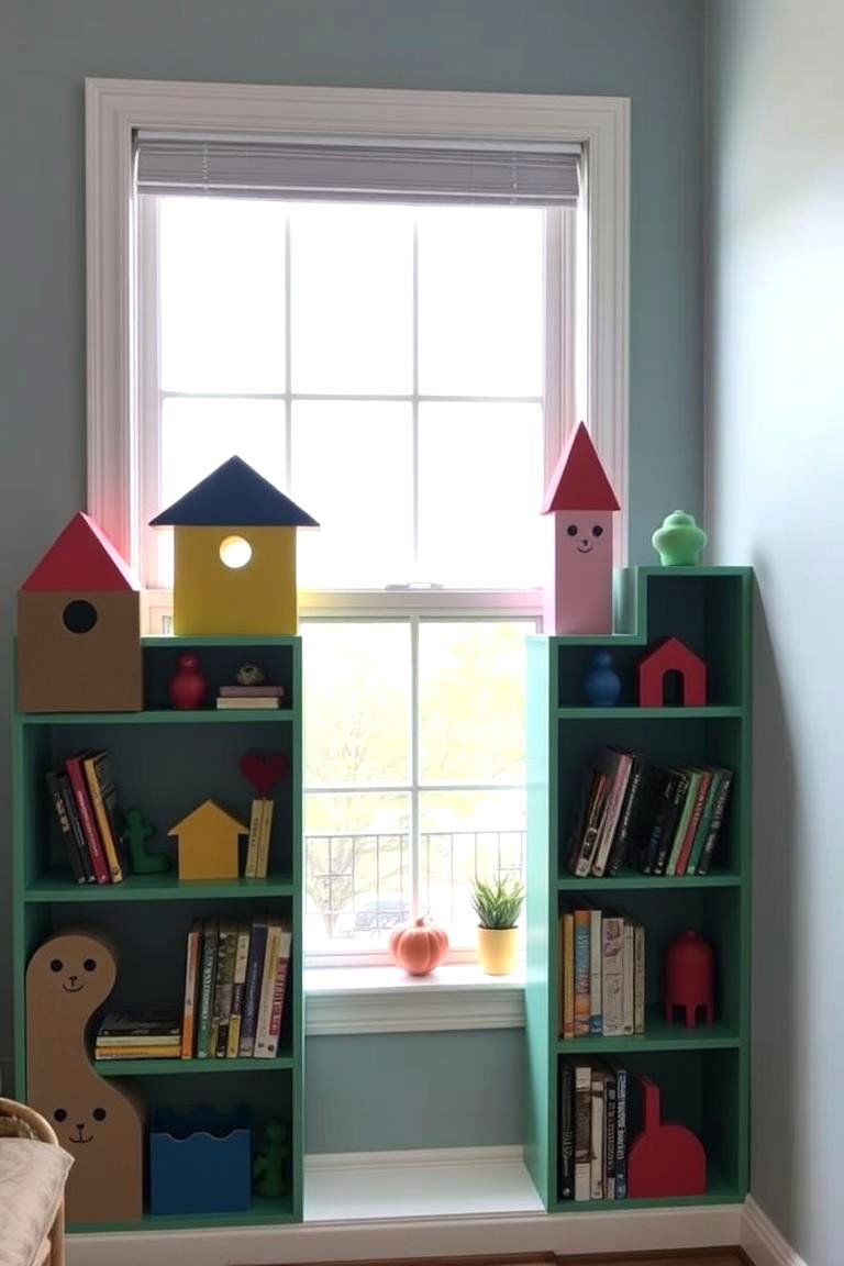 Whimsical Touch - 24 Bookcases Around Window Design Ideas