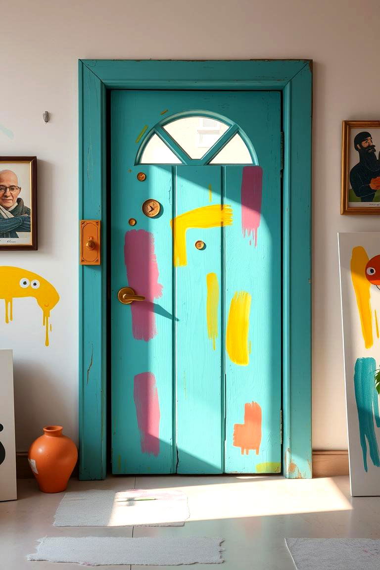 Whimsical Turquoise Look - 24 Turquoise Front Door Ideas