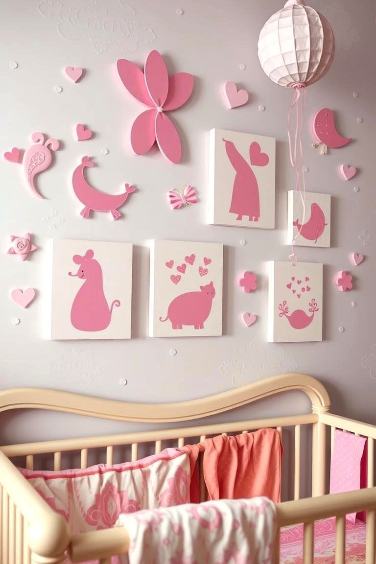 Whimsical Wall Art - 24 Pink Nursery Ideas