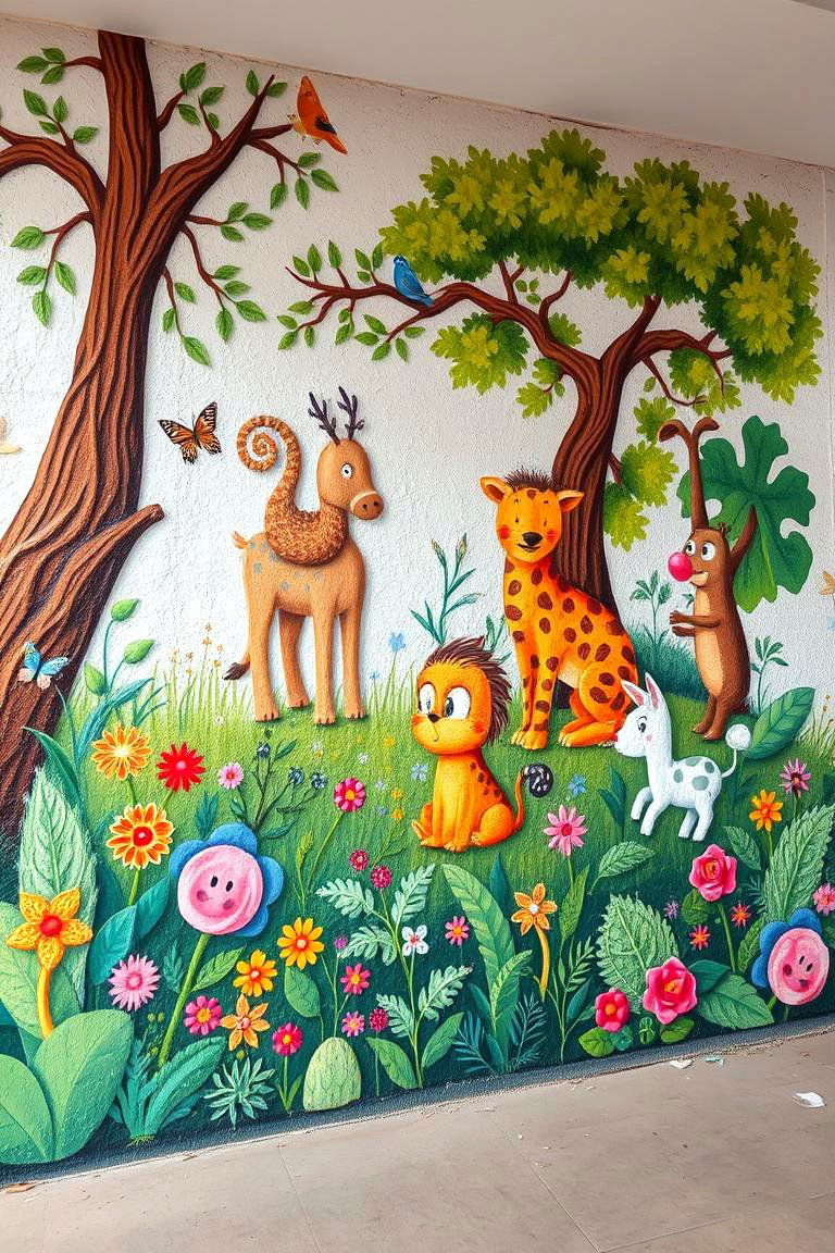Whimsical Wildlife Mural - 24 Small Town Murals