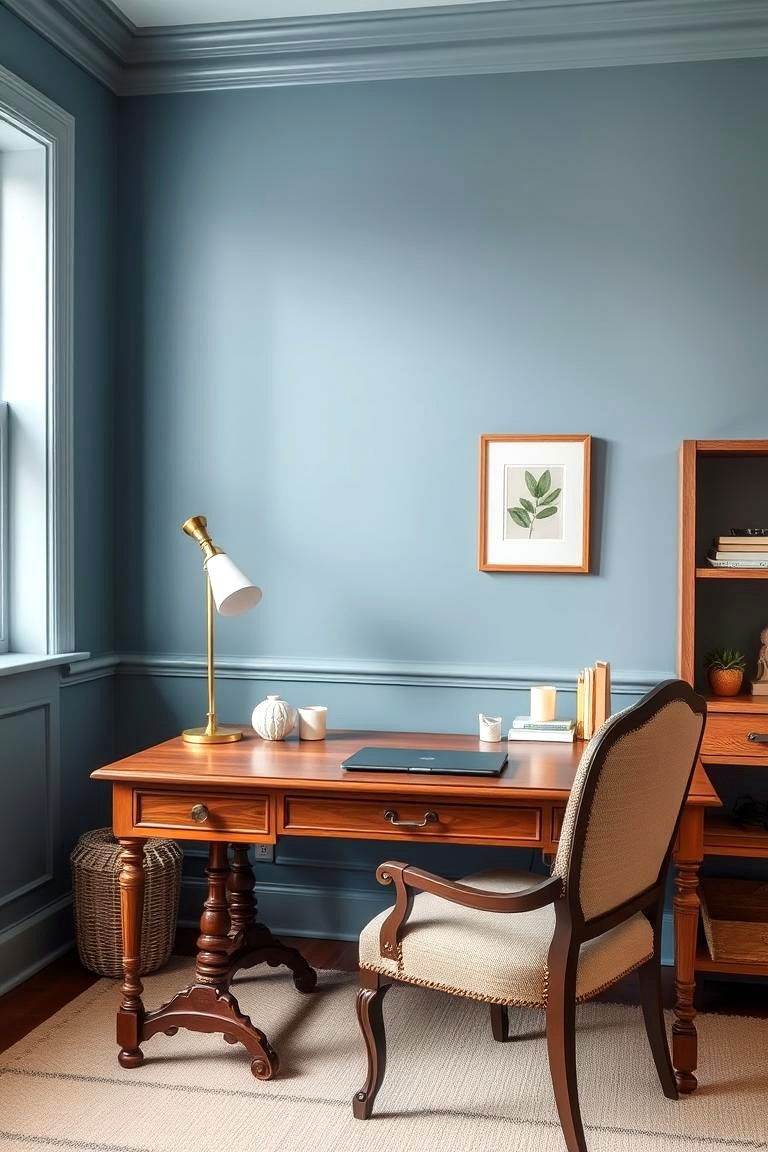 Whispering Blue Study - 24 Pastel Room Ideas