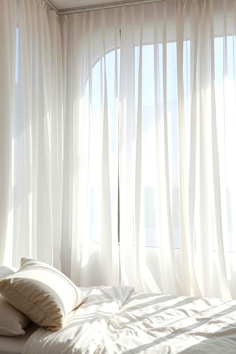Whispering Cloud Curtains - 24 Cloud-Themed Bedroom Ideas