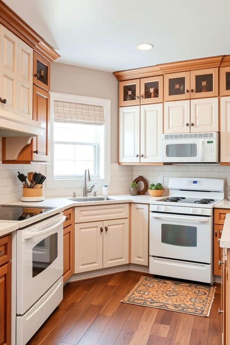 White Appliances in a Transitional Kitchen - 24 Kitchen With White Appliances Ideas