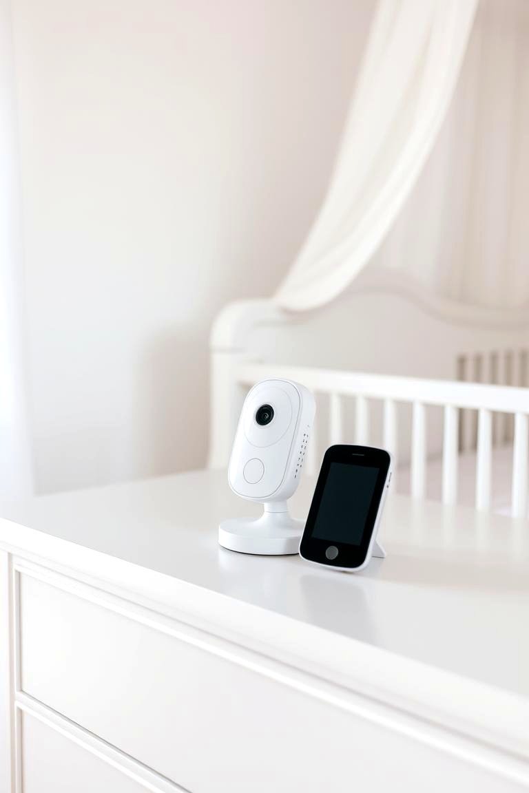 White Baby Monitor for Peace of Mind - 24 White Nursery Ideas