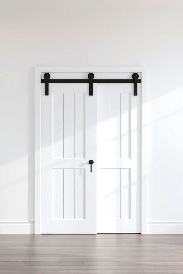White Barn Door for a Bright Room - 24 Barn Door Ideas