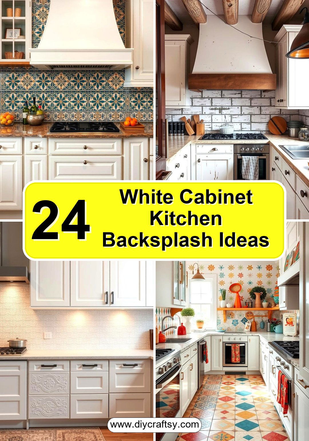 White Cabinet Kitchen Backsplash Ideas