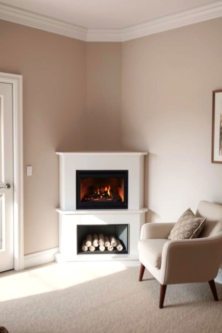 White Corner Fireplace - 24 White Fireplace Ideas