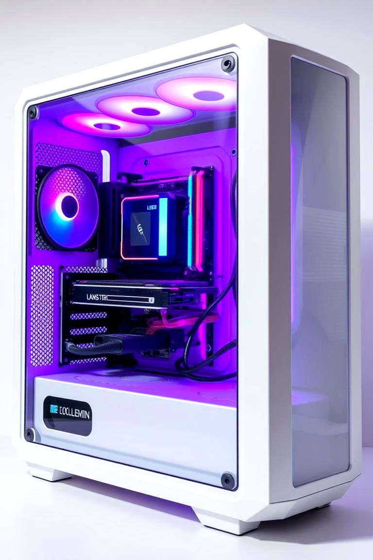 White Custom PC Case - 24 All White Gaming Setup Ideas