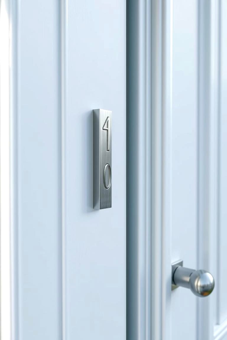 White Door with Updated House Numbers - 24 White Front Door Ideas