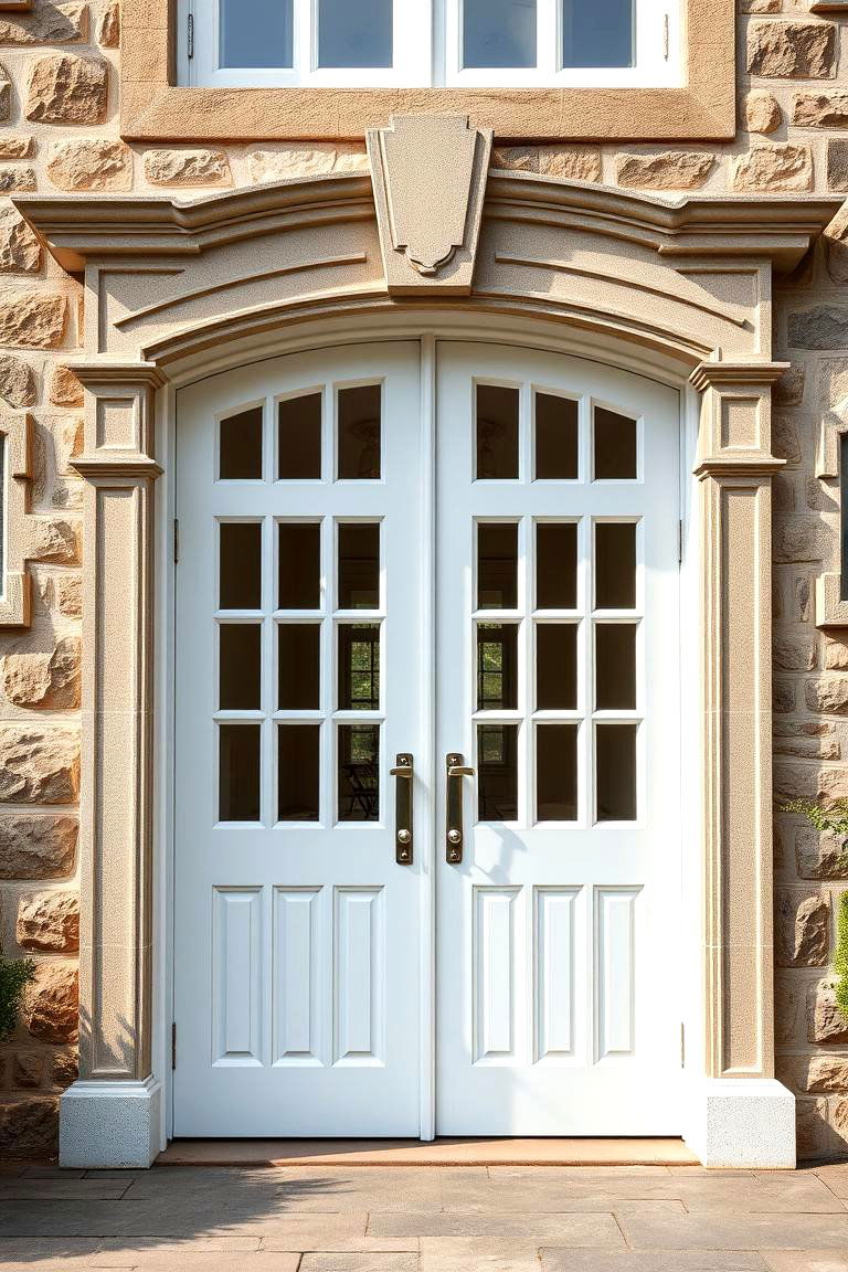White Double Front Doors - 24 White Front Door Ideas