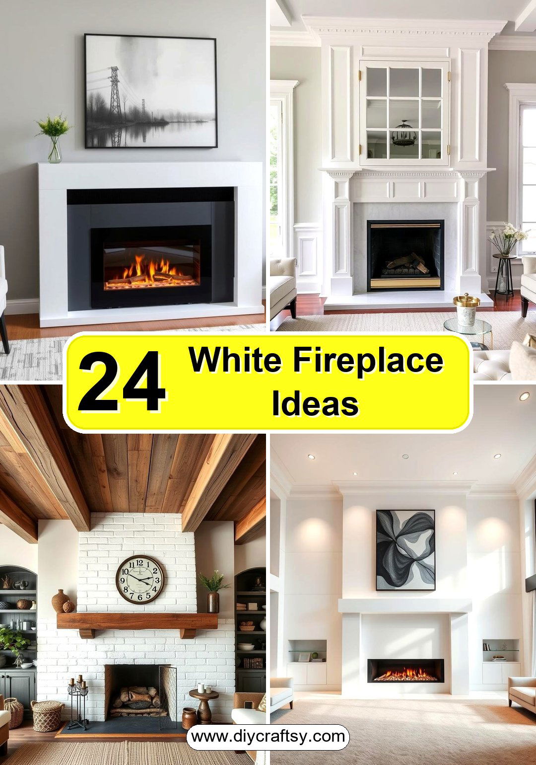 White Fireplace Ideas