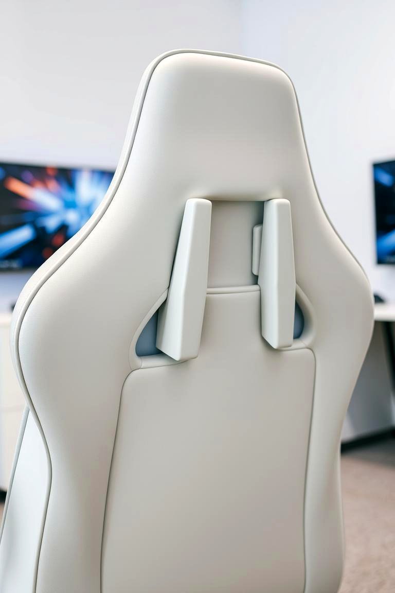 White Gaming Chair with Ergonomic Features - 24 All White Gaming Setup Ideas