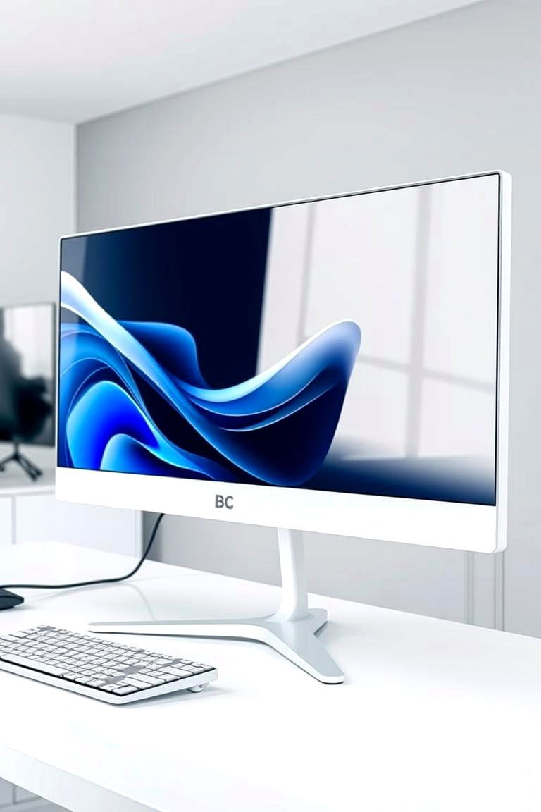 White Gaming Monitor - 24 All White Gaming Setup Ideas