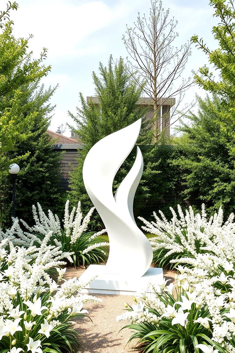 White Garden Art Installations - 24 White Garden Design Ideas