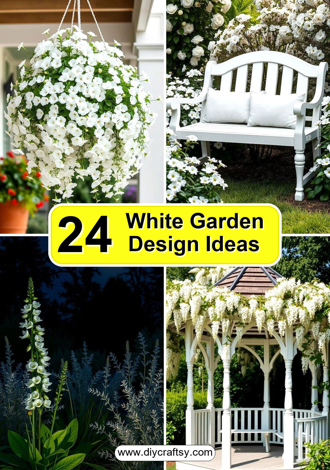 White Garden Design Ideas
