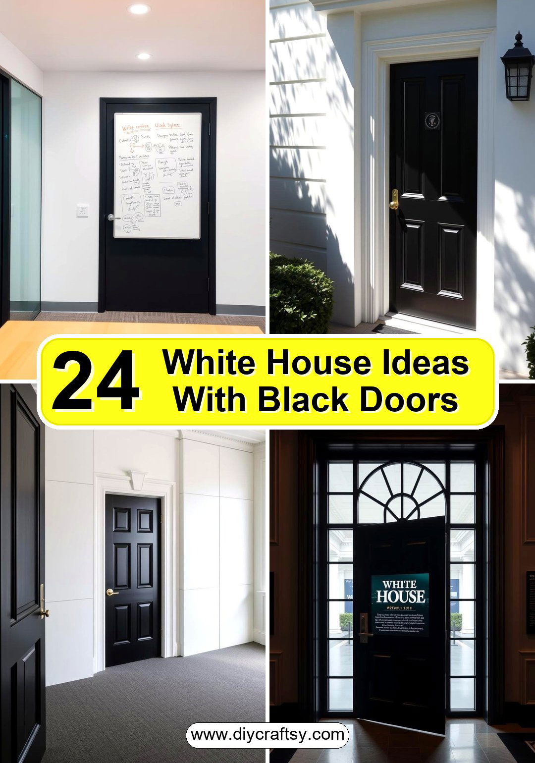 White House Ideas With Black Doors