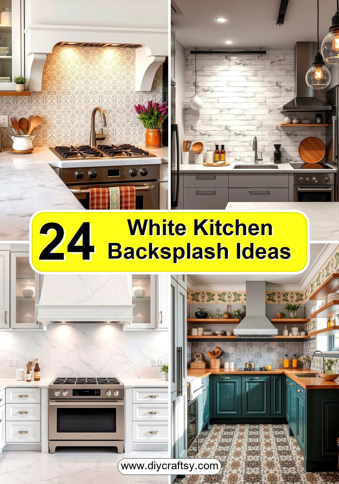 White Kitchen Backsplash Ideas