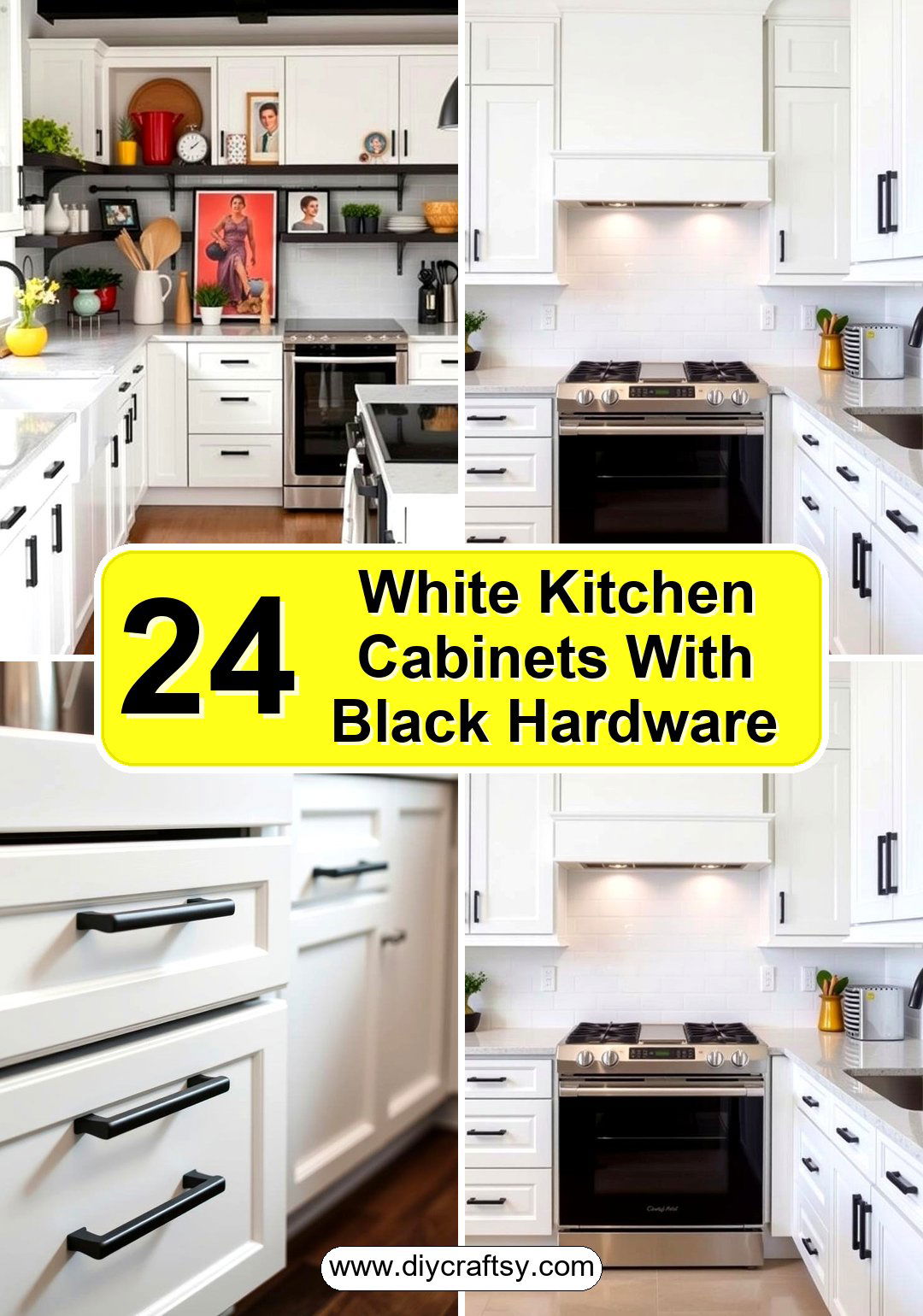 White Kitchen Cabinets With Black Hardware