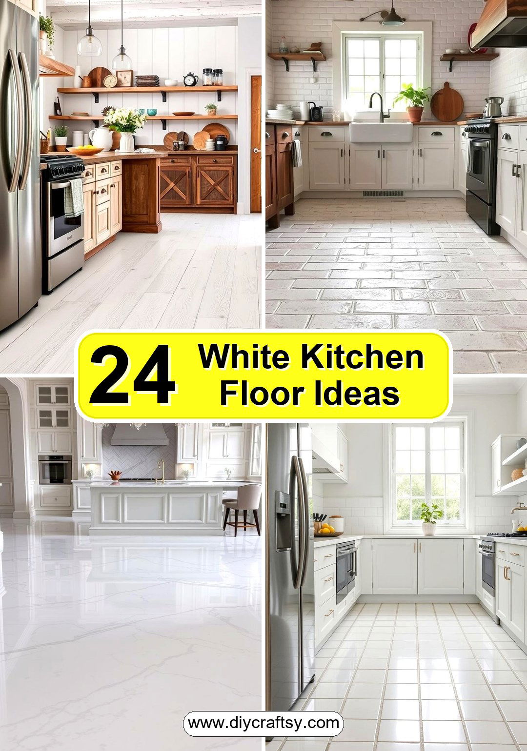 White Kitchen Floor Ideas