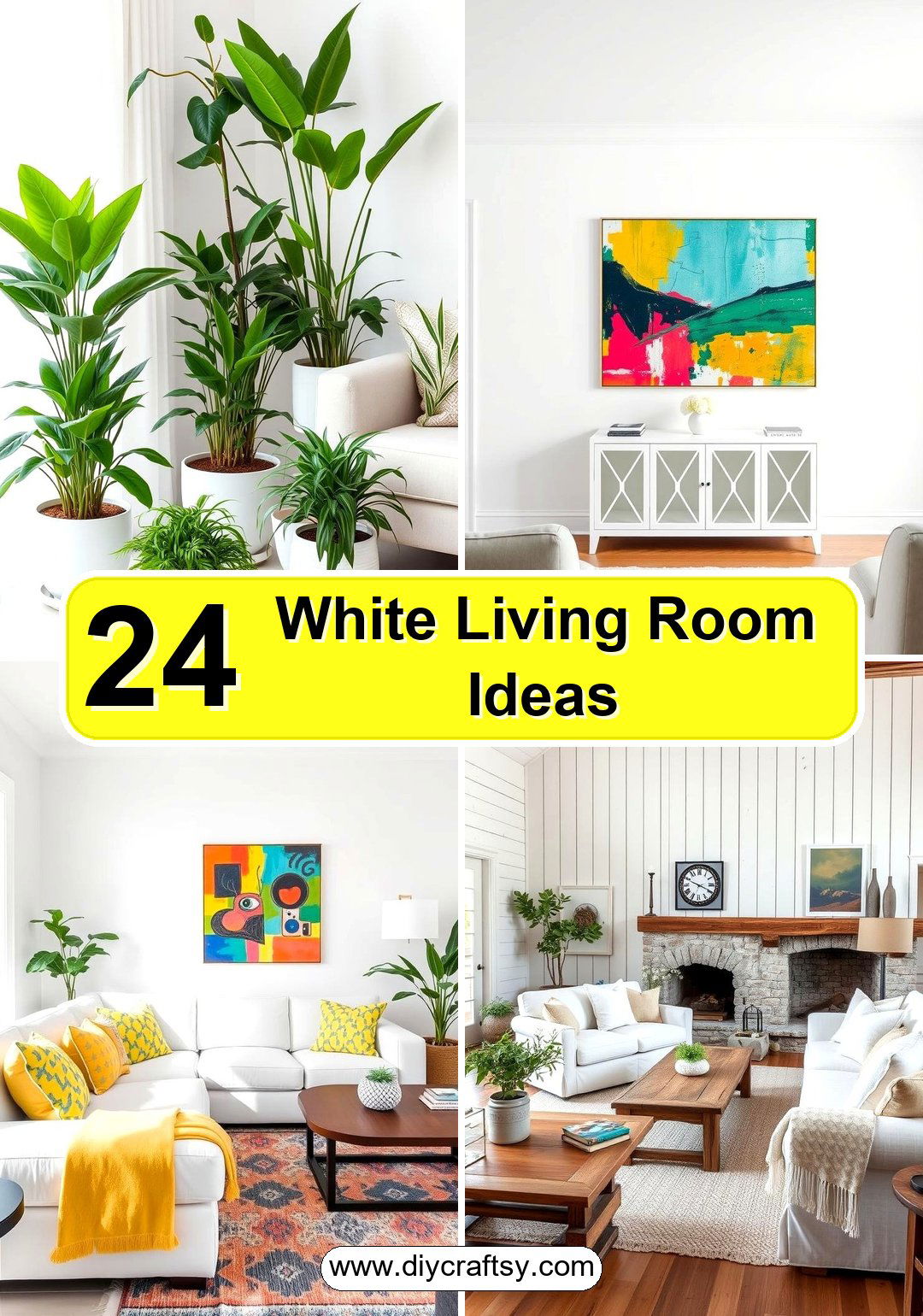 White Living Room Ideas