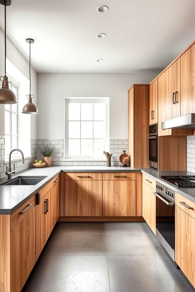 White Oak Cabinets with Concrete Countertops - 24 Kitchens With White Oak Cabinets