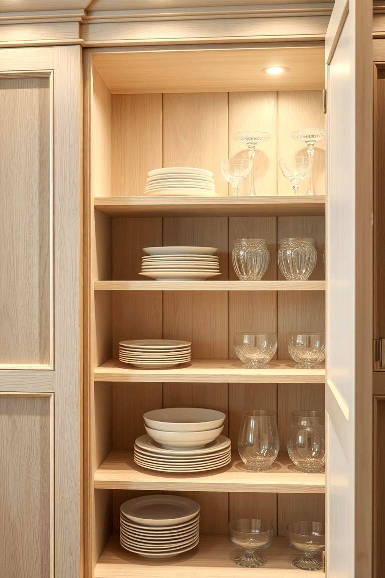 White Oak Cabinets with Integrated Lighting Inside - 24 Kitchens With White Oak Cabinets