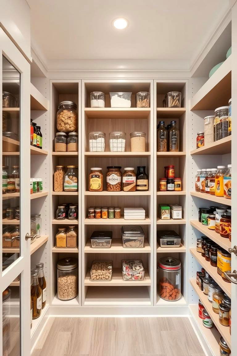White Oak Cabinets with Open Pantry Design - 24 Kitchens With White Oak Cabinets