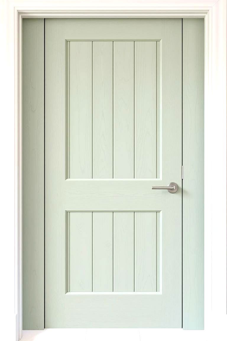 White Oak Door Painted in a Subtle Color - 24 White Oak Front Door Ideas