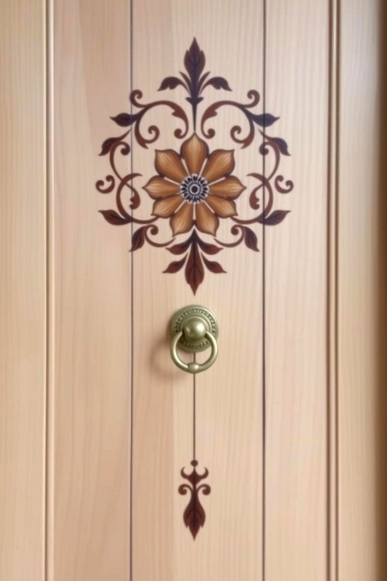 White Oak Door with Inlay Detailing - 24 White Oak Front Door Ideas