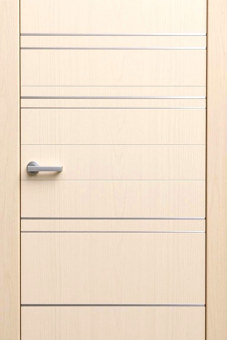 White Oak Door with Metal Accents - 24 White Oak Front Door Ideas