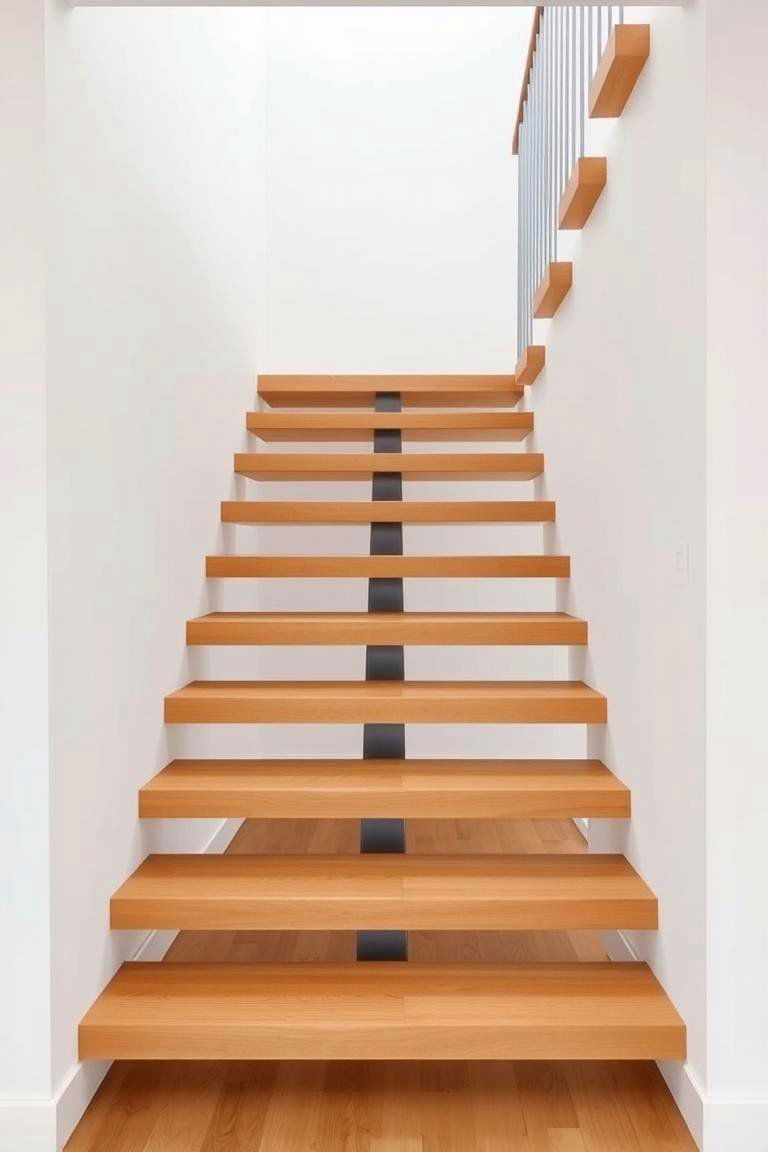 White Oak Floating Staircase - 24 White Oak Staircase Ideas