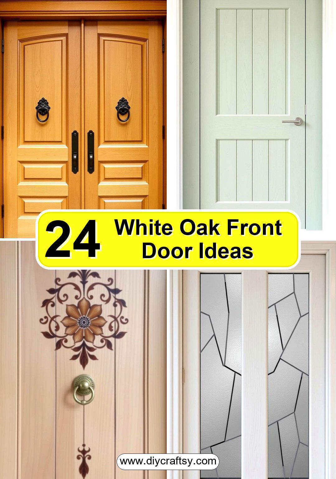 White Oak Front Door Ideas