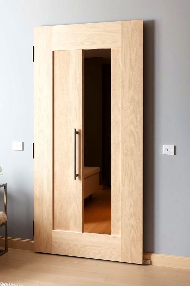 White Oak Pivot Door for a Modern Statement - 24 White Oak Front Door Ideas