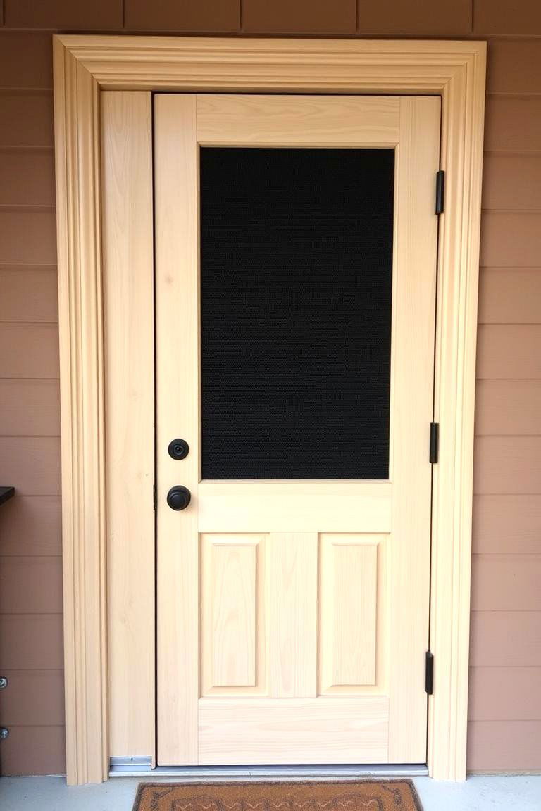 White Oak Screen Door for Ventilation - 24 White Oak Front Door Ideas