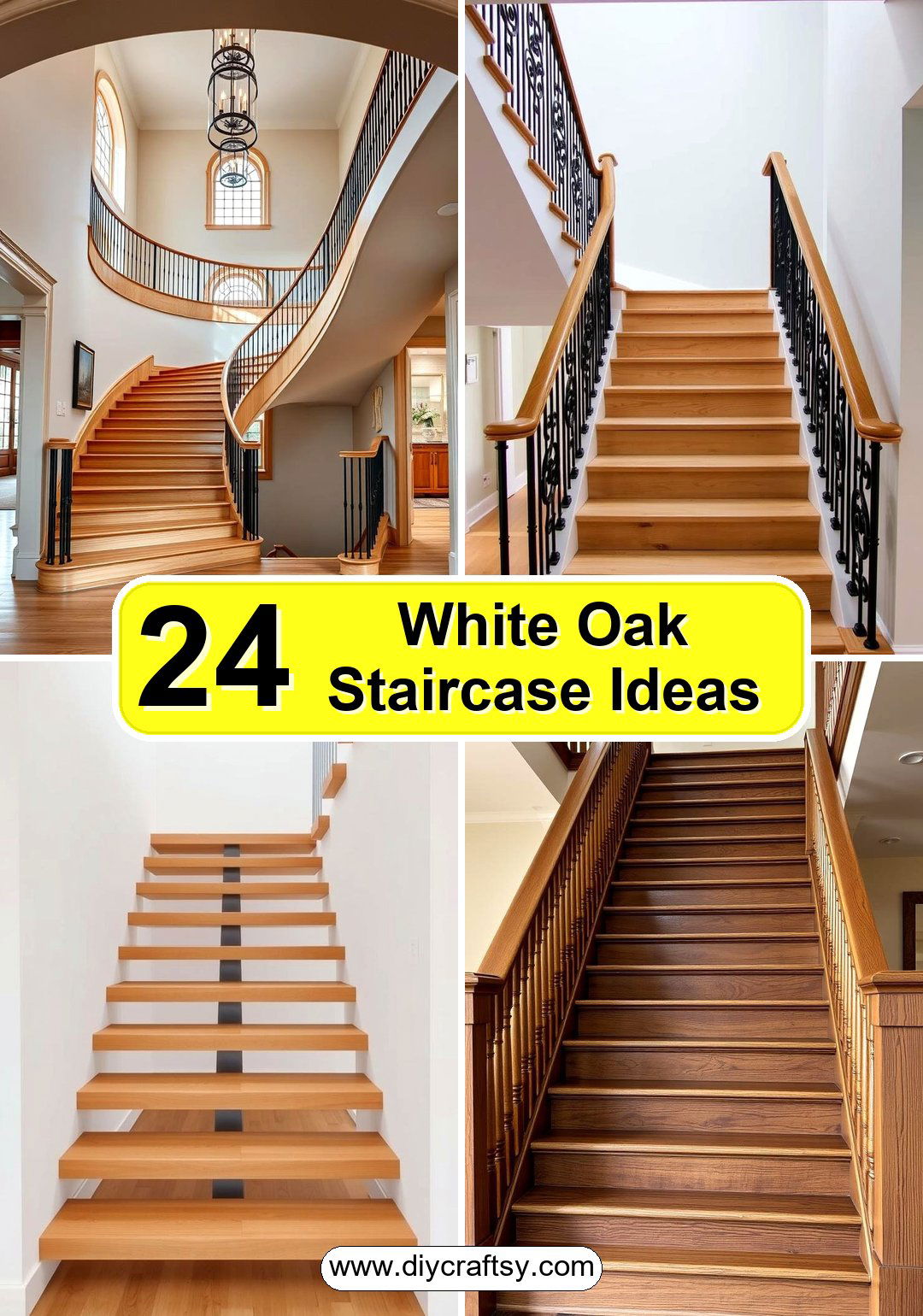 White Oak Staircase Ideas