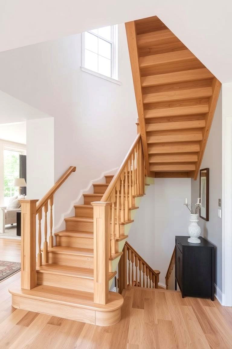 White Oak Staircase as a Statement Piece - 24 White Oak Staircase Ideas